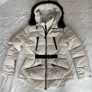 Guess Women's Cream Puffer Jacket